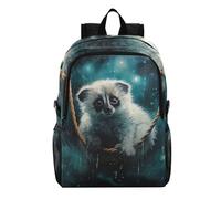 Linnyio Star Blue Lemur Foldable Waterproof Lightweight Backpack Hiking Daypack Packable for Travel Camping Outdoor