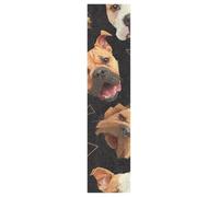 Linnyio Various Dogs Cute Faces Fun Skateboard Grip Tape Sheets Graphic Longboard Griptape BUBBLE FREE Anti-Slip Tapes for Teens Girls Boys