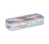 Linnyio Volcano Cool Bird Clear Pencil Cases Box Pen Case Organizer for School Office