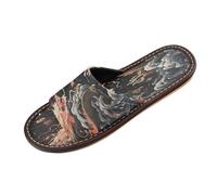 Linnyio Watercolor Art Chinese Dragons Travel Beach Slippers for Youth Lightweight Waterproof Open Toe Sandals Non-Slip for Indoor & Outdoor Women Men