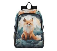 Linnyio Watercolor Cute Animal Fox Foldable Waterproof Lightweight Backpack Hiking Daypack Packable for Travel Camping Outdoor