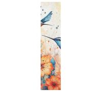Linnyio Watercolor Flowers Blue Orange Skateboard Grip Tape Sheets Graphic Longboard Griptape BUBBLE FREE Anti-Slip Tapes for Teens Girls Boys
