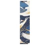 Linnyio White Cranes Flying Blue Sky Skateboard Grip Tape Sheets Graphic Longboard Griptape BUBBLE FREE Anti-Slip Tapes for Teens Girls Boys