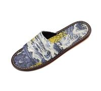 Linnyio Yellow Pineapple Sea Wave Travel Beach Slippers for Youth Lightweight Waterproof Open Toe Sandals Non-Slip for Indoor & Outdoor Women Men