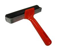 Lino Brayer Hard Rubber Roller for Block Printing - 152mm/15cm (6”) with Sturdy Red Plastic Handle - by Essential Arts