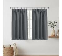 Lino Rosa Door Curtains for Door Window,Pinch Pleated Blackout Small Front Back Curtains for Kitchen Inside House Glass Window,26 x 40 Inch Length