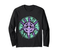 Linocut Lightning Bolt Transmitter Coil Art Long Sleeve T-Shirt