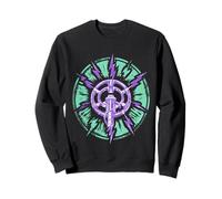 Linocut Lightning Bolt Transmitter Coil Art Sweatshirt
