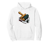 Linocut Mushroom Block Print Nature Printmaker Hobby Pullover Hoodie