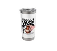Linocut Vases Exist Support Your Local Pottery Studio Stainless Steel Insulated Tumbler