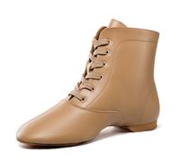 Linodes Unisex Jazz Boots PU Leather Lace Up Women/Men Dance Shoes | Breathable Soft Upper, lace up, Leather sole, Split sole, Cushioned insole, Lightweight, Jazz, Stage play, Flexible, Durable