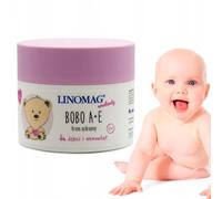LINOMAG BOBO A + E - 50 ml - cream for children and infants day-to-day skin care. It is suitable from birth onwards - is a perfect blend of vitamin F derrived from linseed oil with vitamins A and E, as well as hypoallergenic lanolin