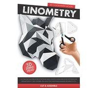 Linometry - 3D Zebra Paper Model: A cut, fold, and glue paper model activity book. Build a low-poly animal head model with this DIY, 3D, origami ... ASSEMBLED SIZE APPROX 13 X 12.5 inches