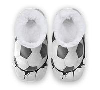linomo 3D Soccer Football Ball Slippers for Women, Womens House Slippers Indoor Slipper Socks House Shoes Bedroom Socks Shoe Multicolor