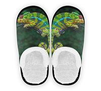 linomo Animal Chameleon Slippers for Women Men Kids, Womens House Slippers Indoor Slipper House Shoes Bedroom Travel Shoe