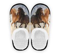 linomo Animal Horse Running Slippers for Women Men Kids, Womens House Slippers Indoor Slipper House Shoes Bedroom Travel Shoe Multicolor