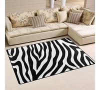 linomo Area Rug Animal Zebra Print Floor Rugs Doormat Living Room Home Decor, Carpets Area Mats for Kids Boys Girls Bedroom 60 x 39 Inches