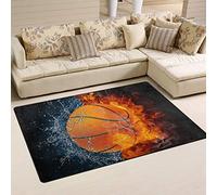 linomo Area Rug Galaxy Basketball Sport Ball Floor Rugs Doormat Living Room Home Decor, Carpets Area Mats for Kids Boys Girls Bedroom 31 x 20 Inches