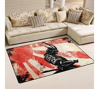 linomo Area Rug Japanese Samurai Floor Rugs Doormat Living Room Home Decor, Carpets Area Mats for Kids Boys Girls Bedroom 60 x 39 Inches