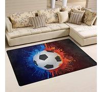 linomo Area Rug Sport Ball Galaxy Soccer Football Floor Rugs Doormat Living Room Home Decor, Carpets Area Mats for Kids Boys Girls Bedroom 60 x 39 Inches