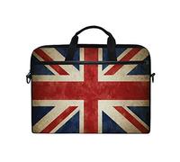 Linomo Computer Bag Vintage UK Flag Union Jack English England Laptop Sleeve Case Briefcase Messenger Sleeve Laptop Shoulder Bag fits 13 Inch 14 Inch 14.5 Inch Laptop for Women Men Office Kids School
