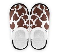 linomo Cow Pattern Slippers for Women Men Kids, Womens House Slippers Indoor Slipper House Shoes Bedroom Travel Shoe