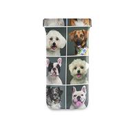 linomo Cute Animal Dog Breed Sunglasses Bag Microfiber Leather Pouch, Storage Bag for Glasses and Cell Phones