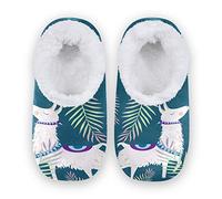 linomo Cute Animal Llama Slippers for Women, Womens House Slippers Indoor Slipper Socks House Shoes Bedroom Socks Shoe Multicolor