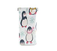 linomo Cute Animal Penguin Pattern Sunglasses Bag Microfiber Leather Pouch, Storage Bag for Glasses and Cell Phones