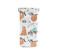 linomo Cute Animal Sloth Sunglasses Bag Microfiber Leather Pouch, Storage Bag for Glasses and Cell Phones