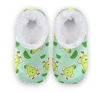 linomo Cute Avocado Fruit Slippers for Women, Womens House Slippers Indoor Slipper Socks House Shoes Bedroom Socks Shoe Multicolor