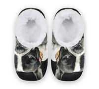 linomo Cute Bulldog Dog Face Slippers for Women, Womens House Slippers Indoor Slipper Socks House Shoes Bedroom Socks Shoe Multicolor