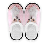 linomo Cute Chihuahua Dog Pink Rose Slippers for Women Men Kids, Womens House Slippers Indoor Slipper House Shoes Bedroom Travel Shoe