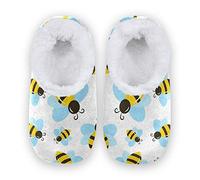 linomo Cute Honey Bee Slippers for Women, Womens House Slippers Indoor Slipper Socks House Shoes Bedroom Socks Shoe Multicolor