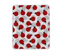 linomo Cute Ladybug Ladybird Pattern Throw Blanket for Couch Sofa Bed, Throws for Kids Boys Girls Adult 50 x 60 Inch