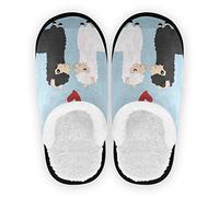 linomo Cute Lama Alpaca Slippers for Women Men Kids, Womens House Slippers Indoor Slipper House Shoes Bedroom Travel Shoe Multicolor