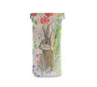 linomo Cute Rabbit Bunny Hare Sunglasses Bag Microfiber Leather Pouch, Storage Bag for Glasses and Cell Phones
