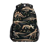 Linomo Dinosaur Fossils Eggs Bone Skeleton Backpack Daypacks Bookbag Camping Hiking Travel School Shoulder Bag for Kids Boys Girls Men Women
