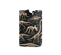 Linomo Dinosaur Fossils Eggs Bone Skeleton Laundry Hamper Waterproof Foldable Laundry Bag Clothes Hamper for Storage Clothes Kids Toys in Home, Bedroom,Bathroom, Office