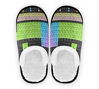 linomo Educational Periodic Table of The Elements Slippers for Women Men Kids, Womens House Slippers Indoor Slipper House Shoes Bedroom Travel Shoe Multicolor