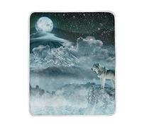 linomo Fantasy Wolf Throw Blanket for Couch Sofa Bed, Throws for Kids Boys Girls Adult 50 x 60 Inch