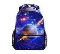 Linomo Galaxy Space Planet Universe Backpack Daypack Camping Hiking Travel Bookbag School Shoulder Bag for Kids Boy Girl