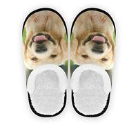 Linomo Golden Retriever Slippers for Women Men Kids, Womens House Slippers Indoor Slipper House Shoes Bedroom Travel Shoe