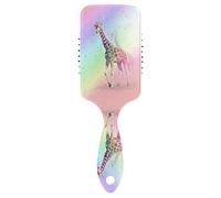 Linomo Hair Brush Colorful Giraffe Air Cushion Massage Comb for Women Kids, Nylon Brush for Wet Dry Curly Hair