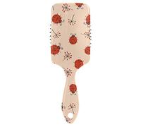 Linomo Hair Brush Cute Ladybug Ladybird Air Cushion Massage Comb for Women Kids, Nylon Brush for Wet Dry Curly Hair