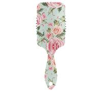 Linomo Hair Brush Floral Flower Rose Air Cushion Massage Comb for Women Kids, Nylon Brush for Wet Dry Curly Hair