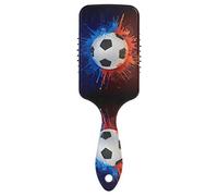 Linomo Hair Brush Sport Ball Galaxy Soccer Football Air Cushion Massage Comb for Women Kids, Nylon Brush for Wet Dry Curly Hair
