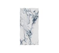 linomo Hand Towel Abstract Black Marble White Towel Cotton Face Towel Dish Towel for Kids Girls Boys Adult