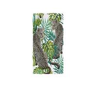 linomo Hand Towel Animal Leopard Palm Leaves Towel Cotton Face Towel Dish Towel for Kids Girls Boys Adult