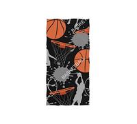 linomo Hand Towel Basketball Ball Towel Cotton Face Towel Dish Towel for Kids Girls Boys Adult